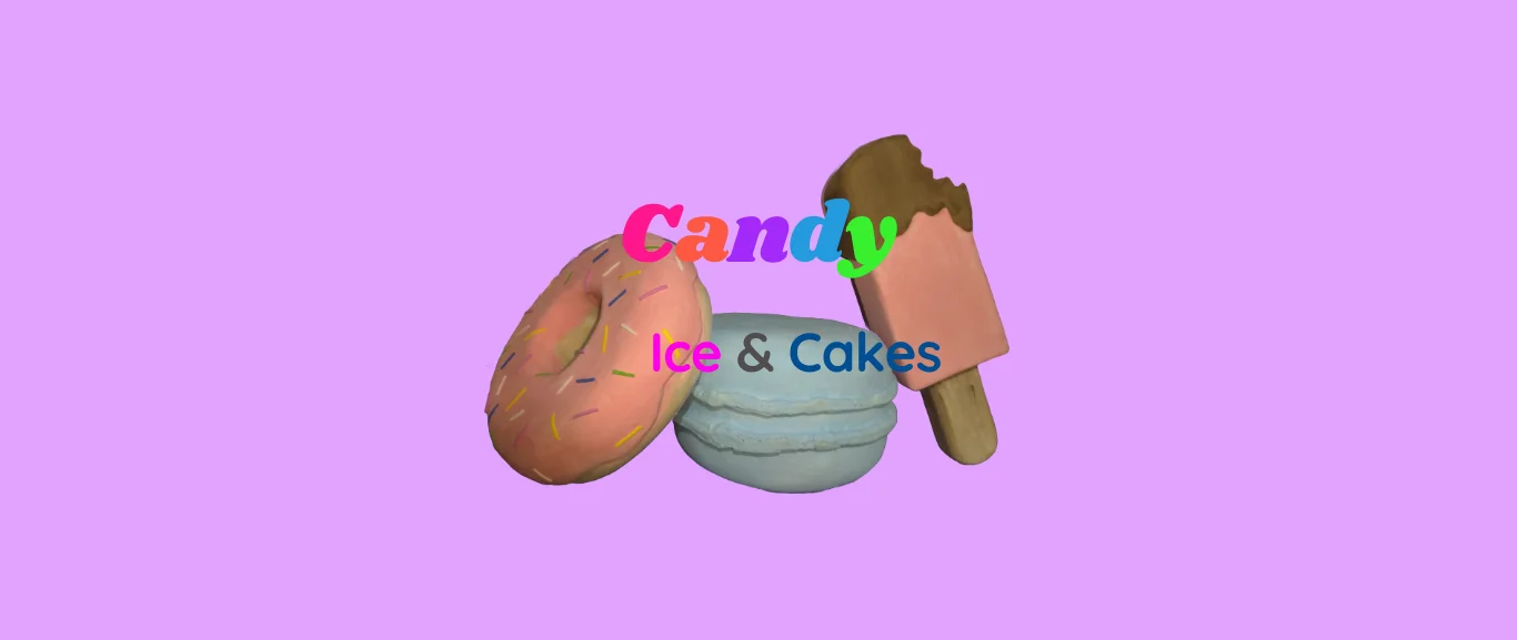 Coleção de Doces Escultura em isopor e fibra